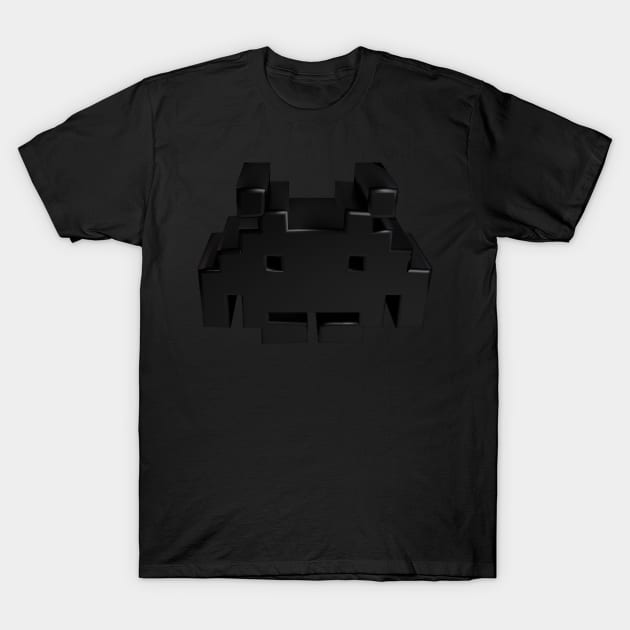 3D Alien - Matte-Black T-Shirt by 3DMe